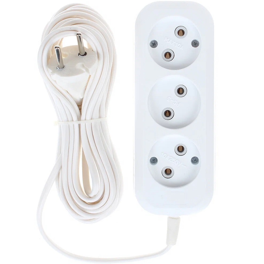 Сетевой удлинитель  7.0м ДЖЕТТ 3 розетки, 6А [ШВВП] РС-3, б/з