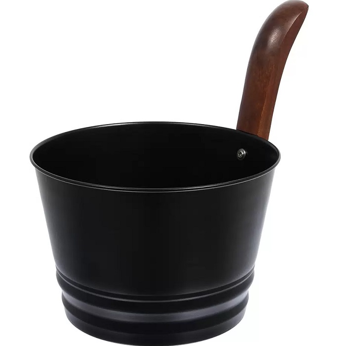 Бадья из стали 4 л, БАННЫЕ ШТУЧКИ черная 41351