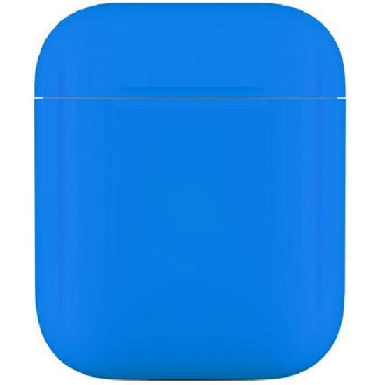 Пластиковый чехол STR Soft-Touch для AirPods пластиковый (синий)