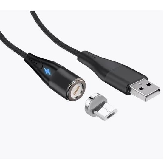Кабель USB <--> microUSB  1.0м JETACCESS JA-DC28 черный, магнитный