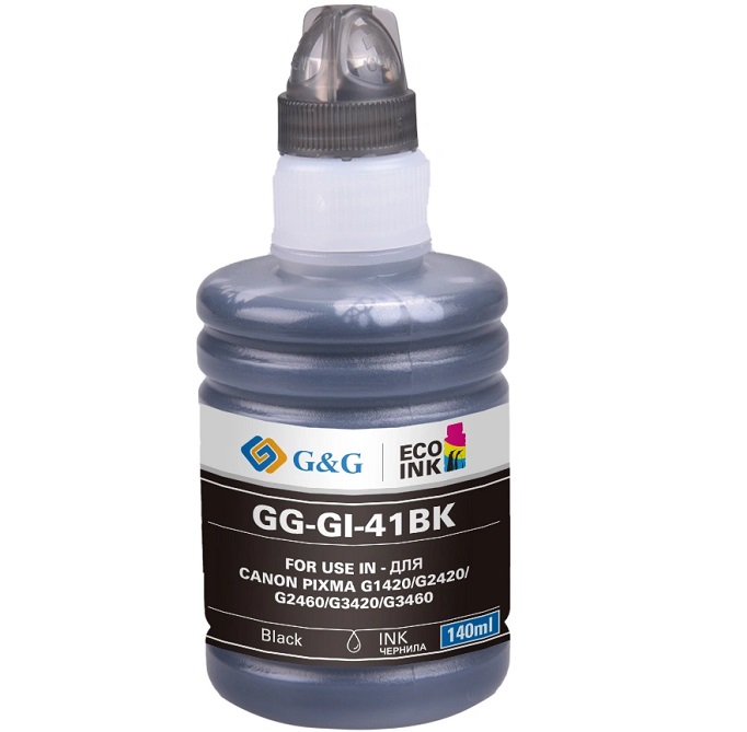 Чернила G&G GG-GI-41BK черный140мл для Canon PIXMA G1420/G1430/G2420/G2430/G2460/G3420