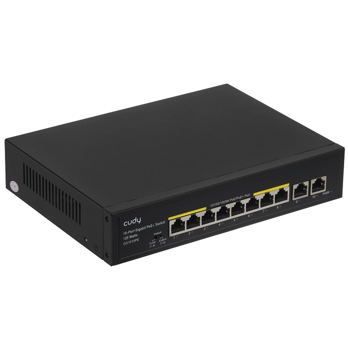 Коммутатор Cudy GS1010PE (L2) 10x1 Гбит/с 8PoE+ 120W неуправляемый