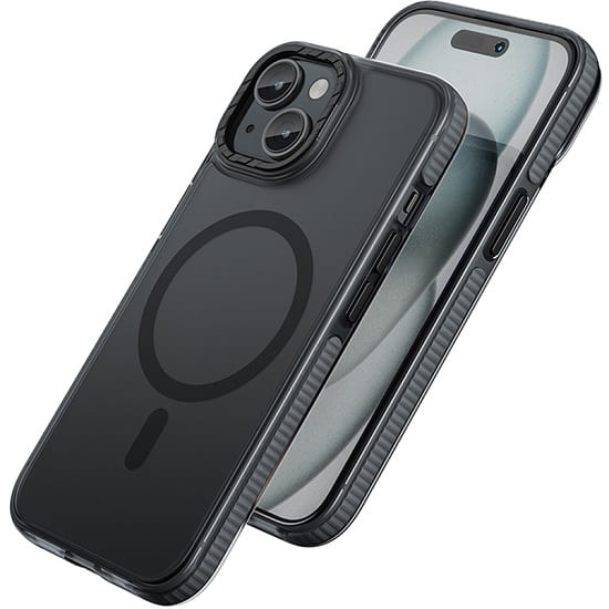 Силиконовый чехол HOCO для iPhone 15, AS2 Lord, магнитный, цвет: чёрный