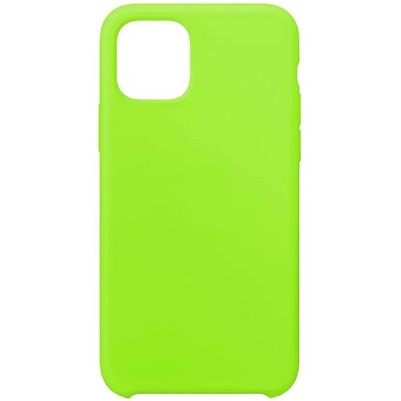 Силиконовый чехол SILICONE CASE для iPhone 11 полная защита (салатовая) (не оригинал)