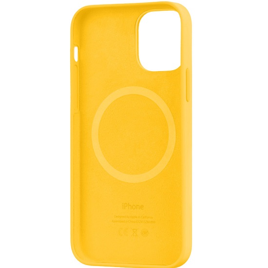 Задняя накладка Silicone Casе для iPhone 12 Pro Max Sunflower (MagSafe + анимация NFC)c LOGO
