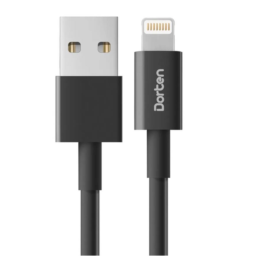 Кабель USB <--> Lightning  0.3м DORTEN Classic Series черный (DN312312)