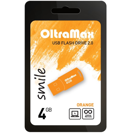 USB  4Gb OltraMax Smile Orange