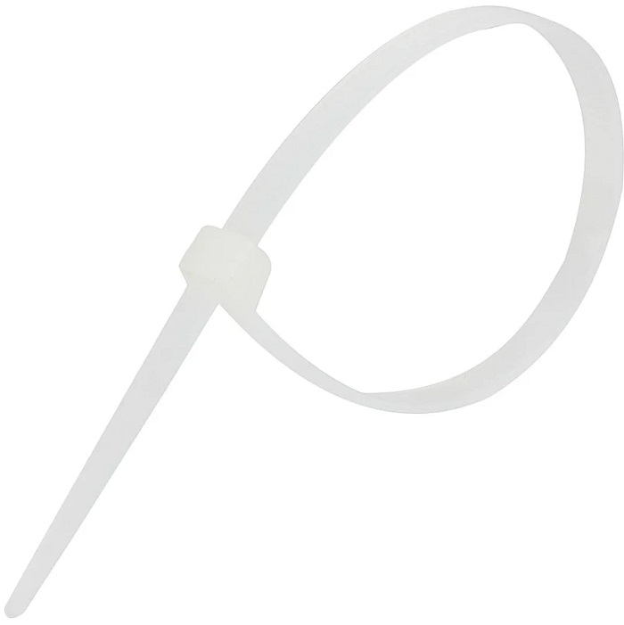 Хомут-стяжка CABLEXPERT NYT-250x7.6, 250 мм х 7.6 мм, белые (100 шт.)