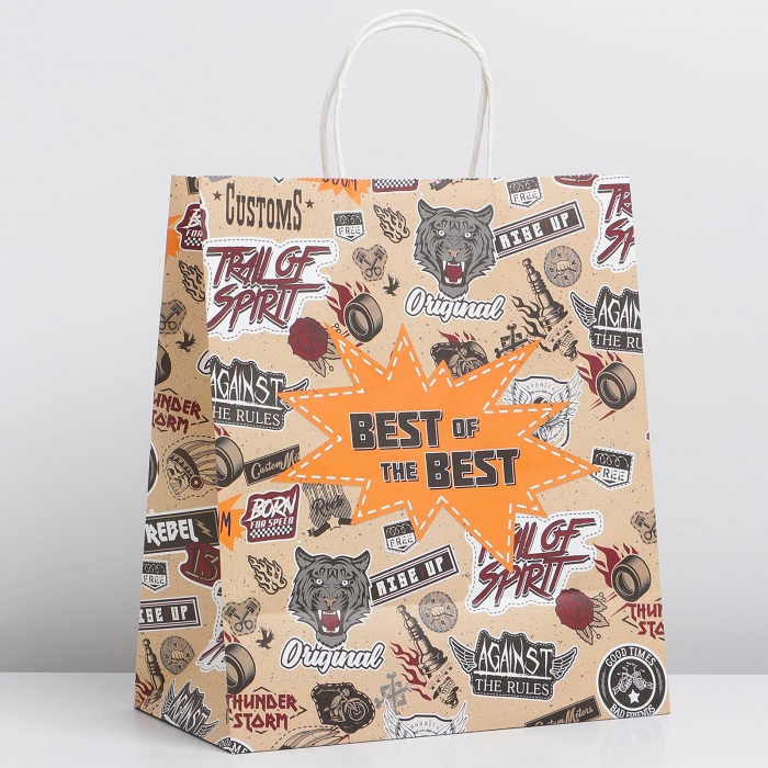 Пакет крафтовый Best, 28 × 32 × 15 см        7098723