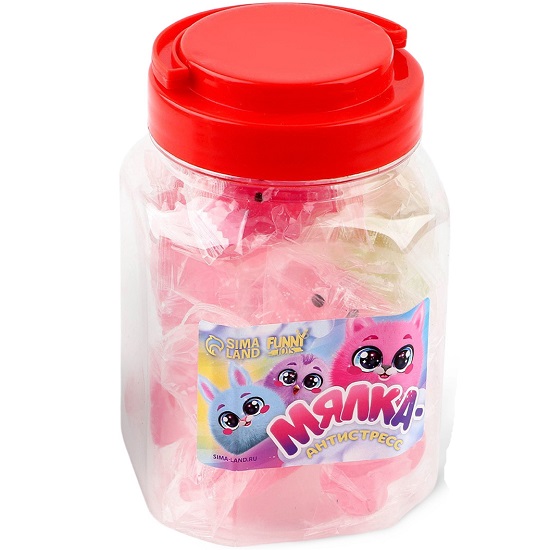 Антистресс сквиш мялка «Сияшки», в банке, МИКС 9493406