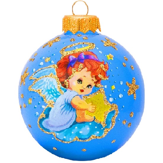 Шар "Ангелочек нежный", 80 мм, в подарочной упаковке КУ-80-234068