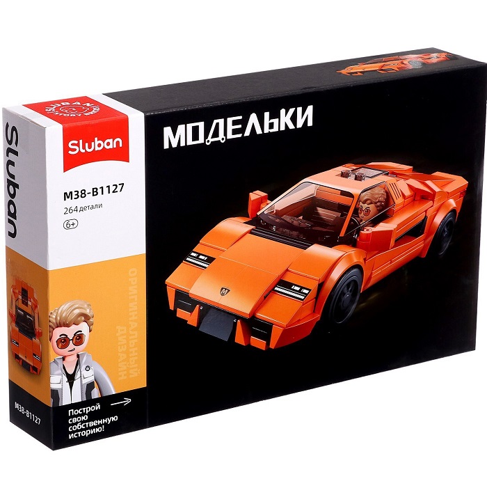 Конструктор Sluban гоночная машина Модельки, 264 детали, 6+ 9619152