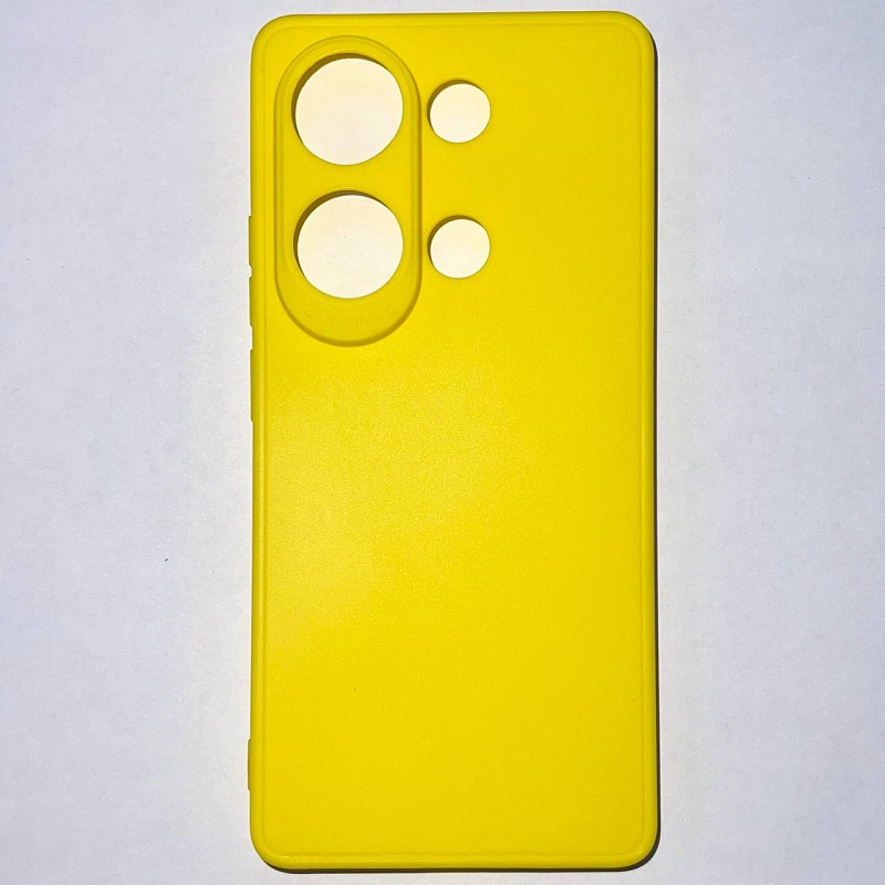 Задняя накладка Мобилис для Xiaomi Redmi Note 13 Pro (4G), желтый , матовая с защитой камеры