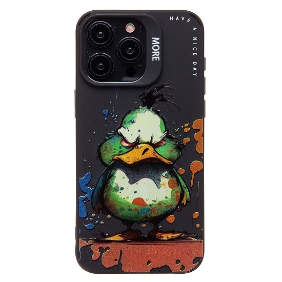 Задняя накладка SC335 для iPhone 15 Pro Max (утка) (black)