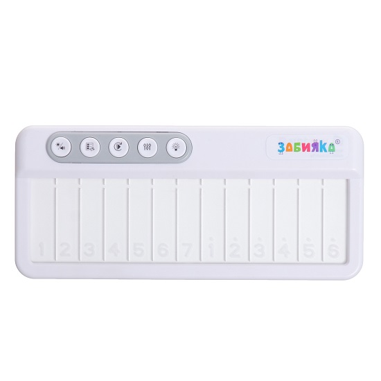 Музыкальное пианино звук, свет, цвет белый 10452926