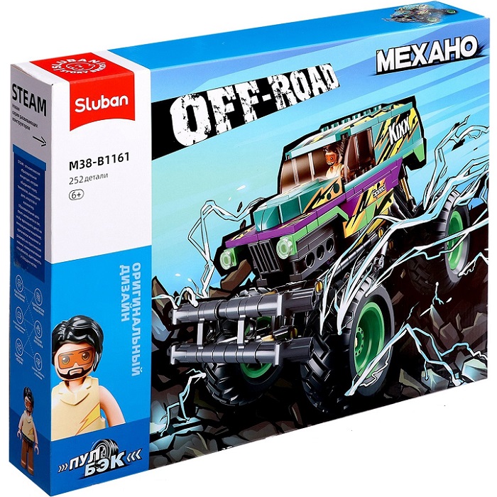 Конструктор внедорожник «Бигфут» Sluban Механо, инерционный, 252 детали, 6+