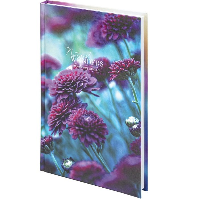 Блокнот А5 (134х206 мм), 80 л., твёрдый, клетка, STAFF, "Flowers", 114410