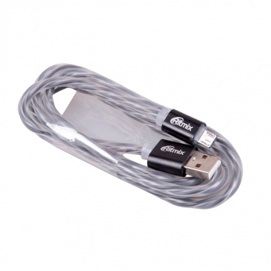 Кабель USB <--> microUSB  1.0м RITMIX RCC-312 Black