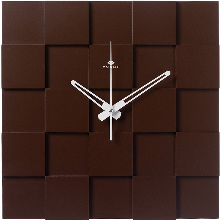 Часы настенные РУБИН "Мозаика 2", из МДФ, коричневый, 29*29см (2929-002)