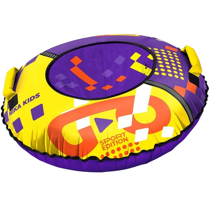 Тюбинг NIKA ТБ8К-110/ФГ "графический фиолетовый" с круговым дизайном 