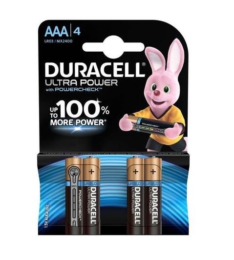 Элемент питания DURACELL LR03 BL-4 ULTRA POWER (40/30000)