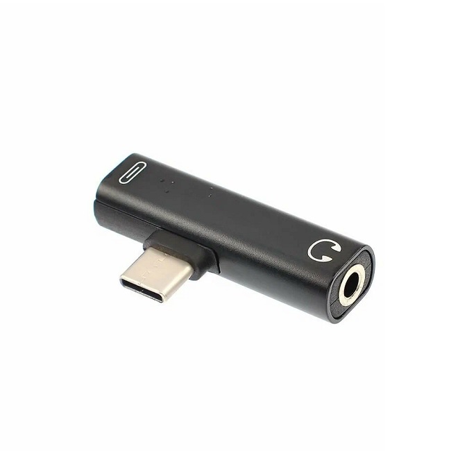Переходник Jack 3.5 >--> Type-C/Type-C VIXION AD68 черный