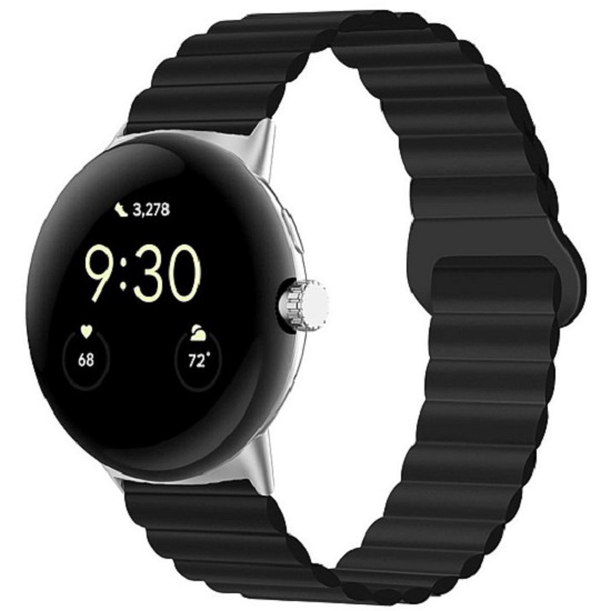 Силиконовый ремешок WB32 Универсальный 20мм на магните (black)