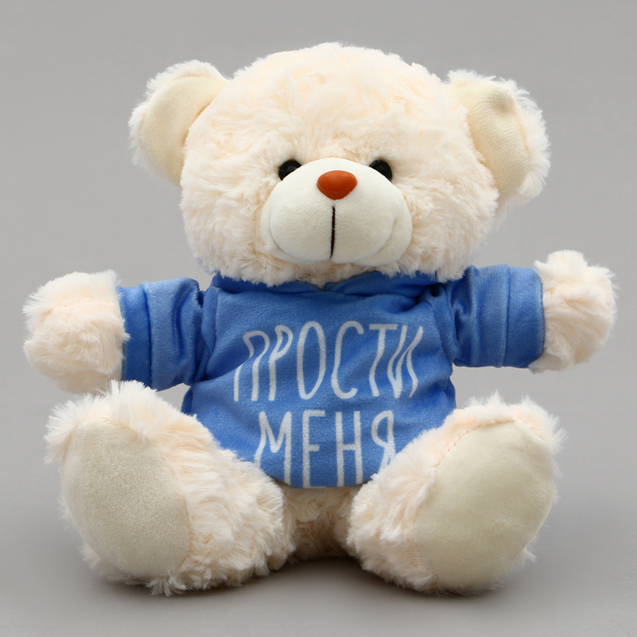 Мягкая игрушка POMPOSHKI Мишка «Прости меня» в кофте