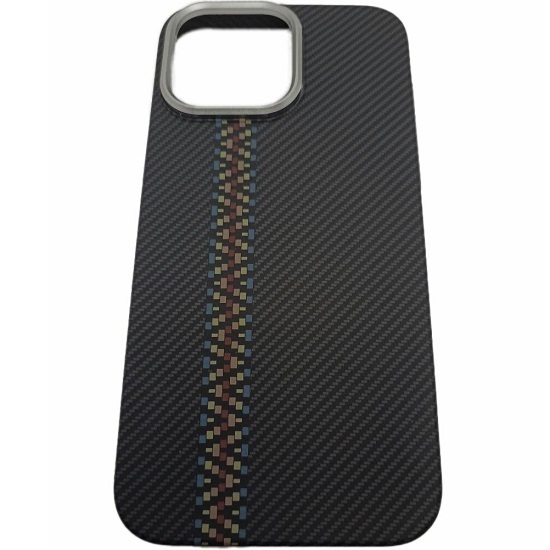 Задняя накладка LUXO MagSafe для iPhone 15 Pro Max, чёрный, серый, разноцветный узор