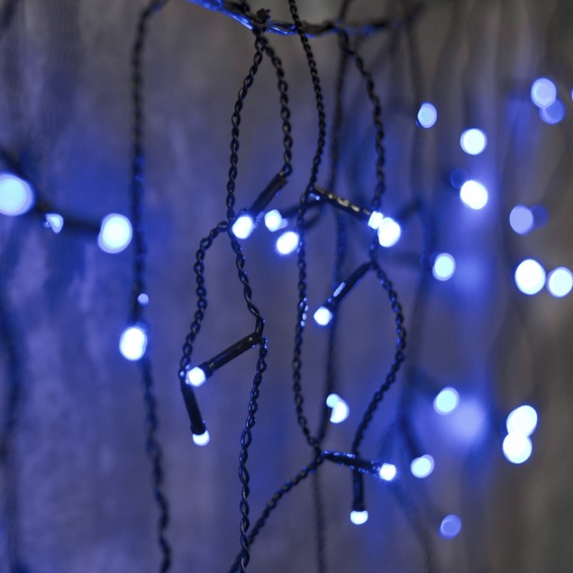 Гирлянда "Бахрома", 3 х 0.5 м, свечение синее, 8 режимов