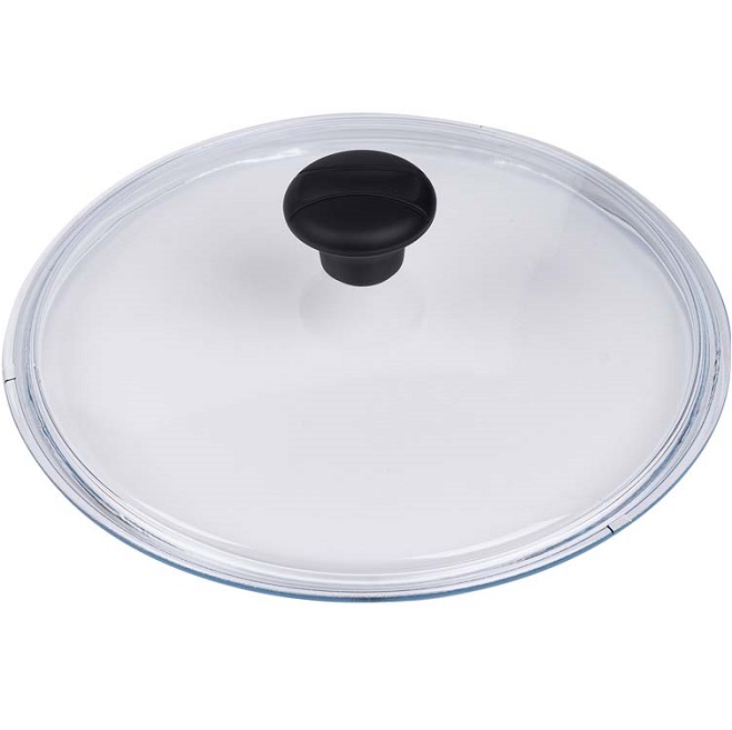 Крышка стеклянная 26см HAUSMANN HM-CK-01 260KR, ручка Soft touch