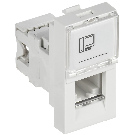 Розетка информационная РКИ-10-00-П RJ-45 UTP кат.5e (на 1 модуль) ПРАЙМЕР белая IEK