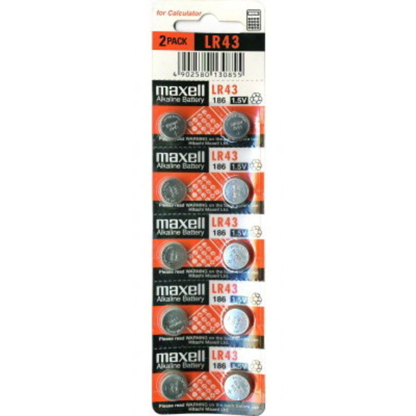 Элемент питания MAXELL AG12 (386) (SR43W) (LR43) BL-10