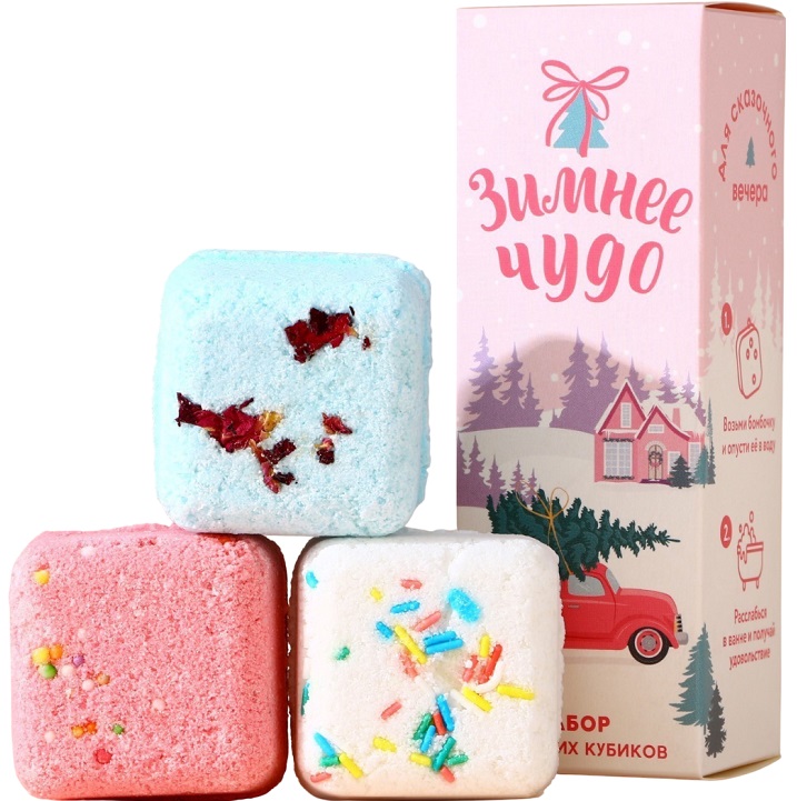 Набор бомбочки для ванны с добавками, 3х70 г, Новый Год 10528168