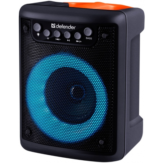 Колонка портативная DEFENDER Funky черно-оранжевый