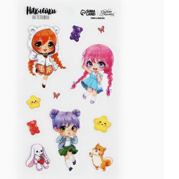 Наклейки на телефон «Аниме», 8 × 14 см    10242616