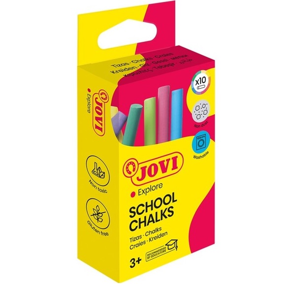 Мелки цветные 10 цветов, JOVI Classcolor, круглые