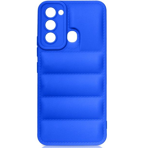 Задняя накладка DF для iPhone 14 Plus DF iJacket-02 (blue) (дутый)
