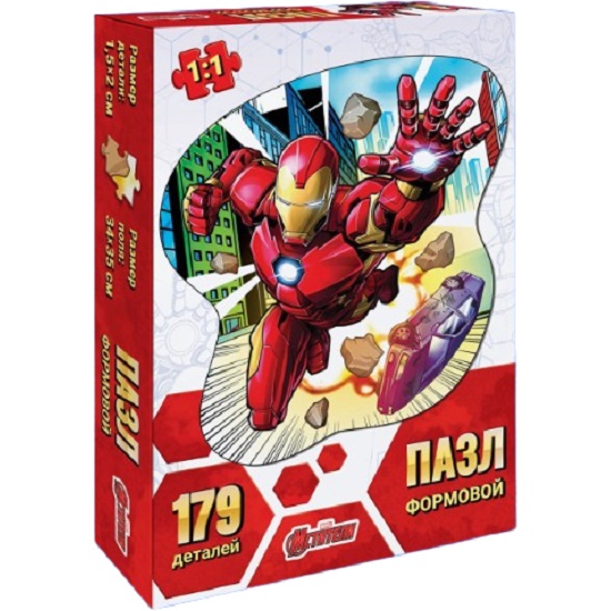 Пазл формовой «Железный мститель», 179 элементов, Марвел 10261209