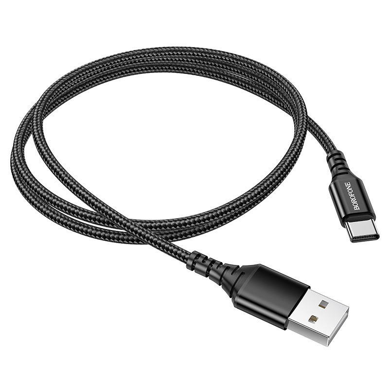 Кабель USB <--> Type-C  1.0м BOROFONE BX54 Ultra bright, черный