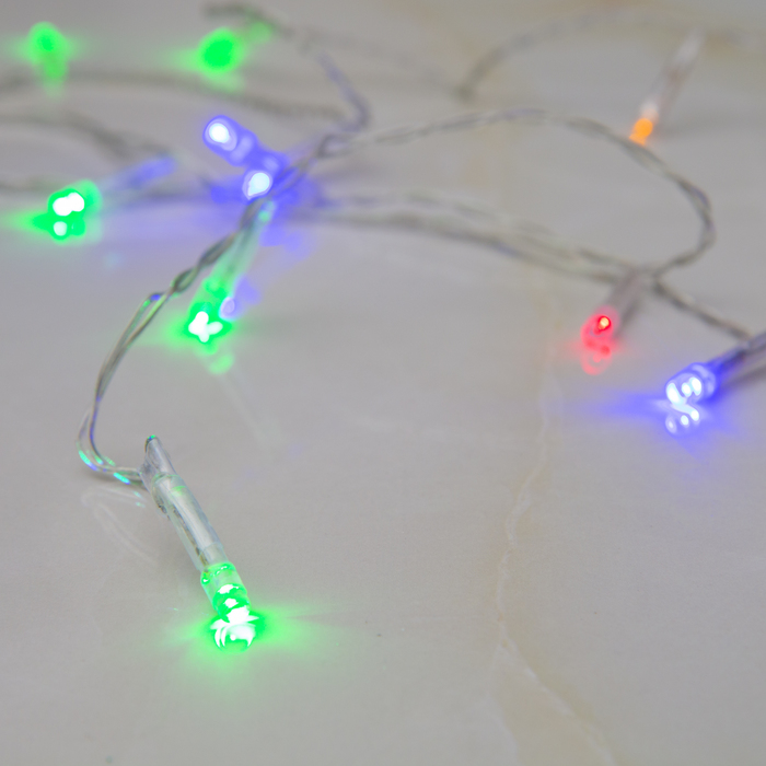 Гирлянда светодиодная МЕТРАЖ  1.2м МУЛЬТИ