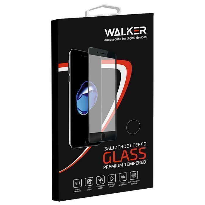 Противоударное стекло 5D WALKER для iPhone 13 черное, антишпион