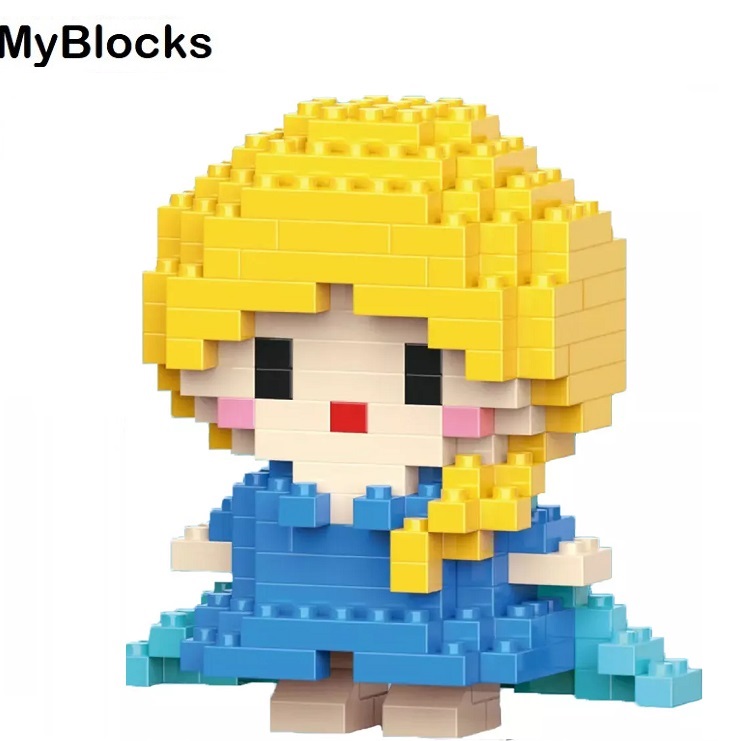 Фигурка-конструктор MyBlocks "Эльза Холодное сердце" желт/син 7229A (мятая упаковка)