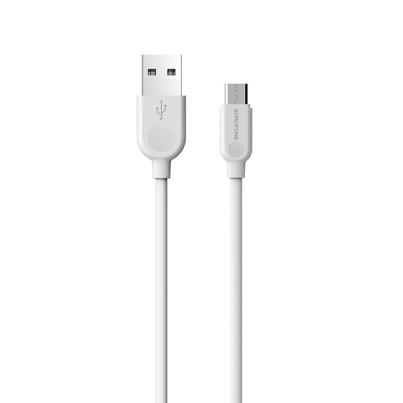Кабель USB <--> microUSB  1.0м BOROFONE BX14 белый