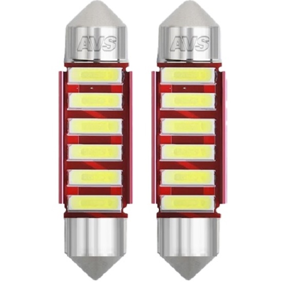 Лампа светодиодная AVS SV050 T11/белый/ (SV8,5) series PRO light CANBUS CSP 1860 31мм 12-24V., блистер 2 шт