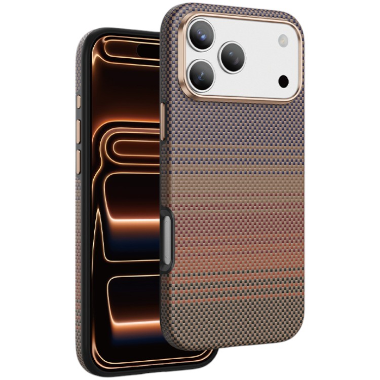 Задняя накладка KEEPHONE KEVILAR CAISER MAGSAFE ANTISHOCK CASE для iPhone 17 PRO MAX, SUNSET