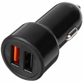 Авто ЗУ 2USB 5.4A OLMIO черное, QC3.0 + Smart IC 30W
