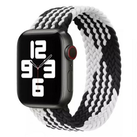 Тканевый ремешок KEEPHONE для Apple Watch 38/40 mm черно/серый