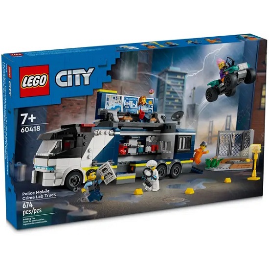 Конструктор LEGO City 60418 Полицейский мобильный грузовик для криминальной лаборатории