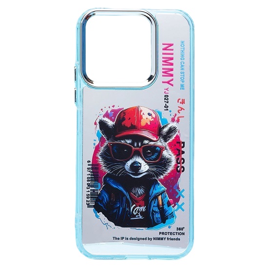 Задняя накладка PC092 для Honor X8b (енот) (transparent)